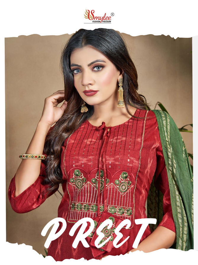 Rung Preet Fancy Regular Wear Heavy Rayon Kurti With Dupatta Collection